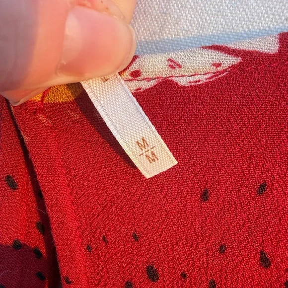 Free People Red Lovely day Floral Backless Dress - Picture 4 of 11